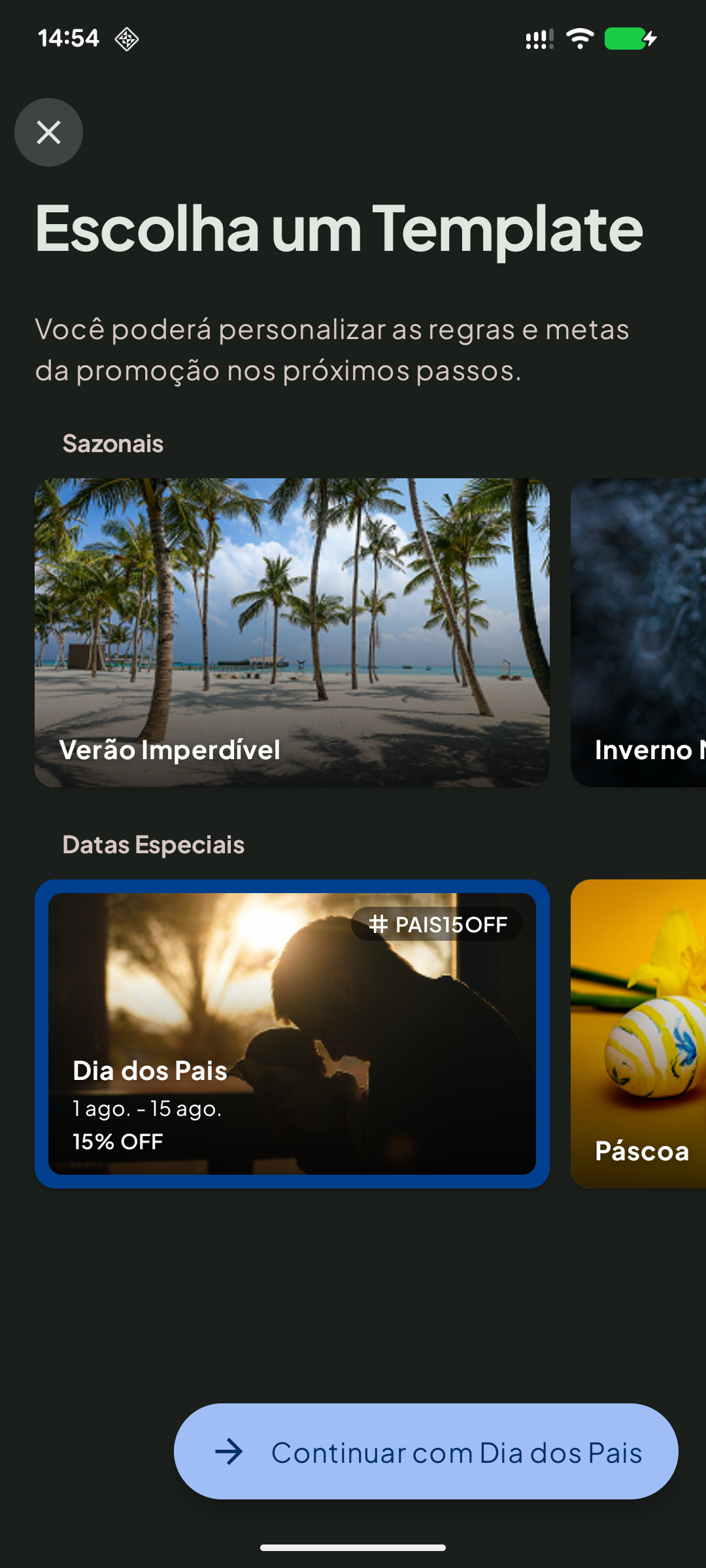 Campanhas prontas
