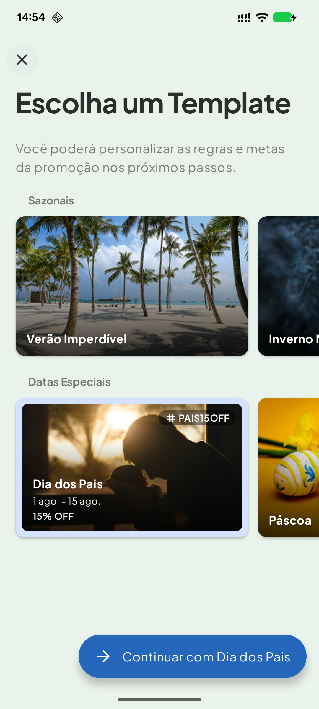 Campanhas prontas