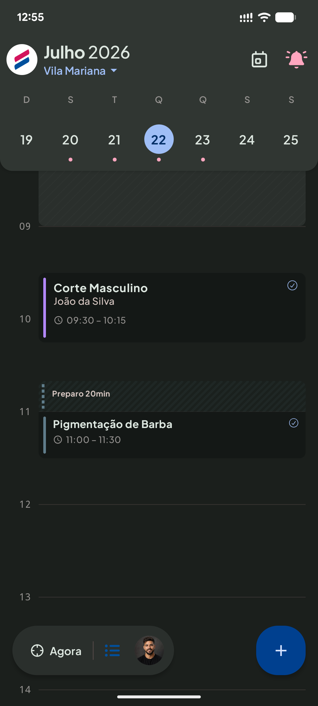 Agenda no app