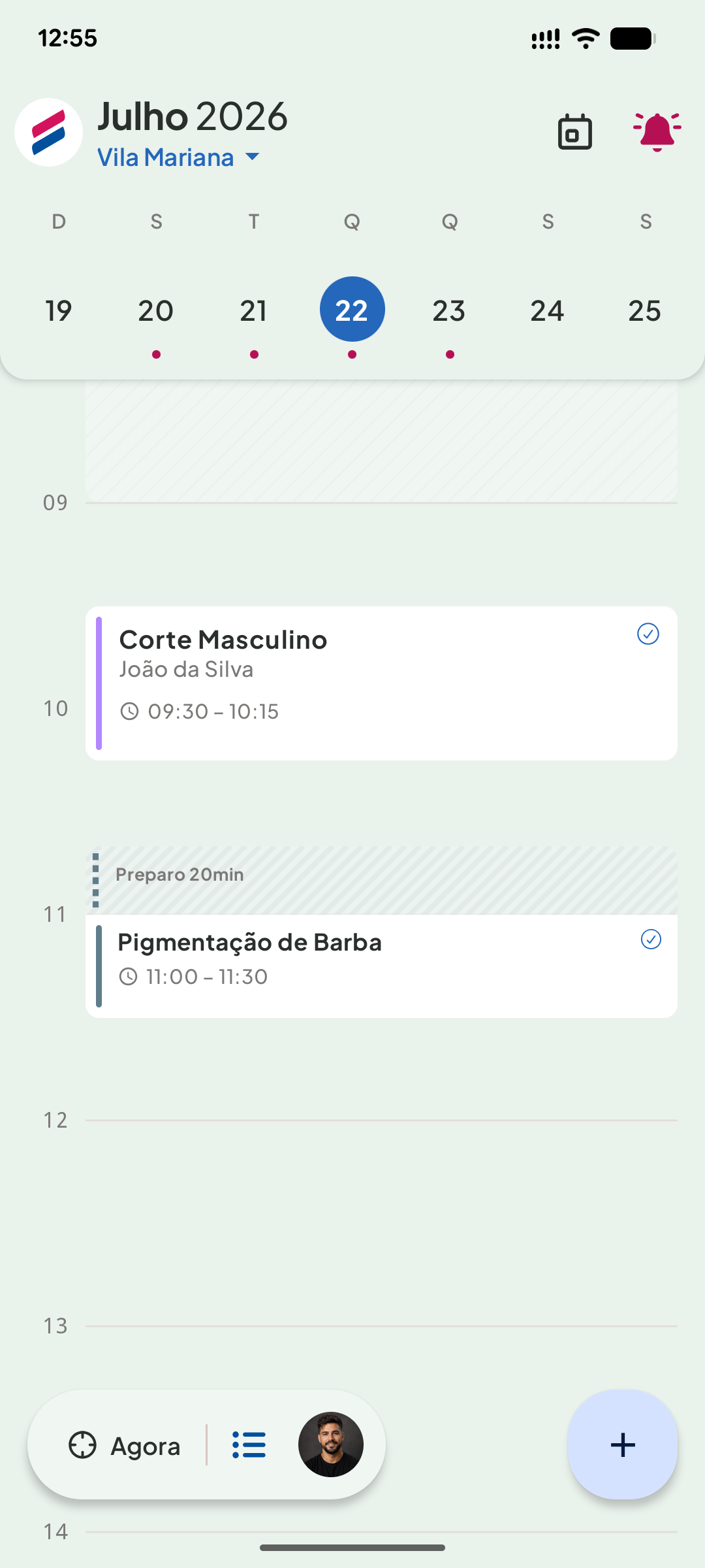 Agenda no app