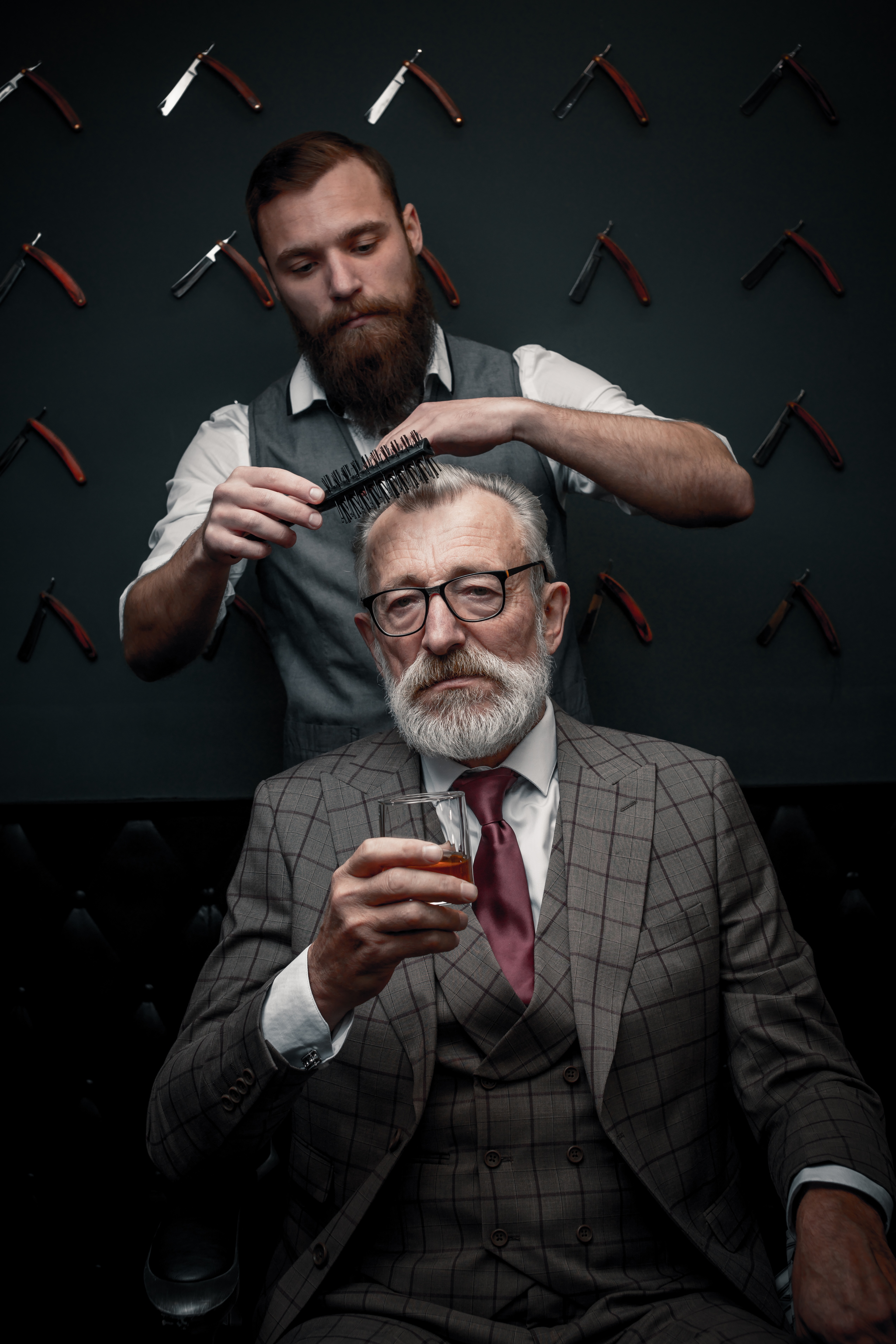 Cliente atendido na barbearia